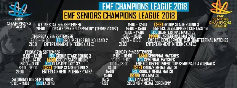 Loturile echipelor participante la EMF Champions League